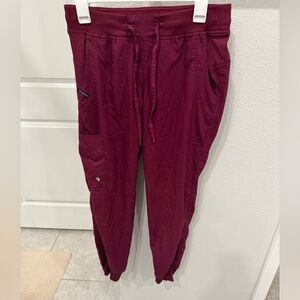 Zoe Alexandra Burgundy jogger scrub pants
